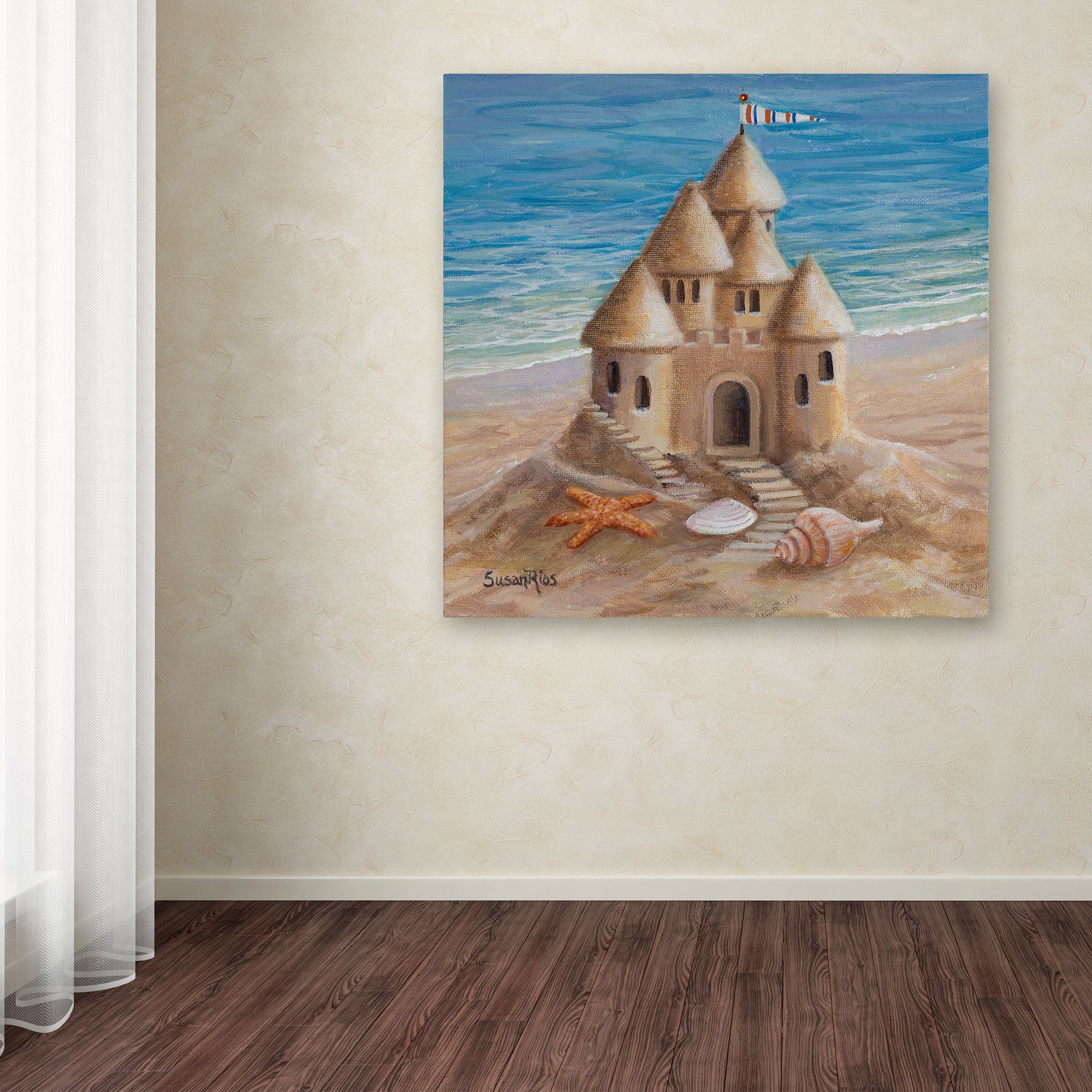 Trademark Fine Art 'Sand Castle' Canvas Art by Susan Rios