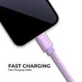 thumbnail image 3 of Powertek USB-A to USB-C Metallic Shine Pastel Cable - Purple, 3 of 6