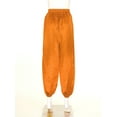 thumbnail image 4 of Yartina Womens Belly Dance Pants Satin Harem Pants Loose Solid Color Yoga Pants Indian Arabic Harem Trousers Orange M, 4 of 7