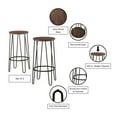 thumbnail image 3 of Lavish Home Set of 2 Counter-Height Bar Stools with Hairpin Legs (Brown), 3 of 8