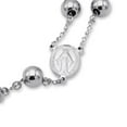 thumbnail image 2 of BEBERLINI Traditional Rosary Necklace Five Decade Stainless Steel Catholic Prayer Beads 10mm, 2 of 5