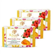 Khadi Sanskriti Pack Of 3 Musk Amber With Hibscus Herbal Soaps-125g