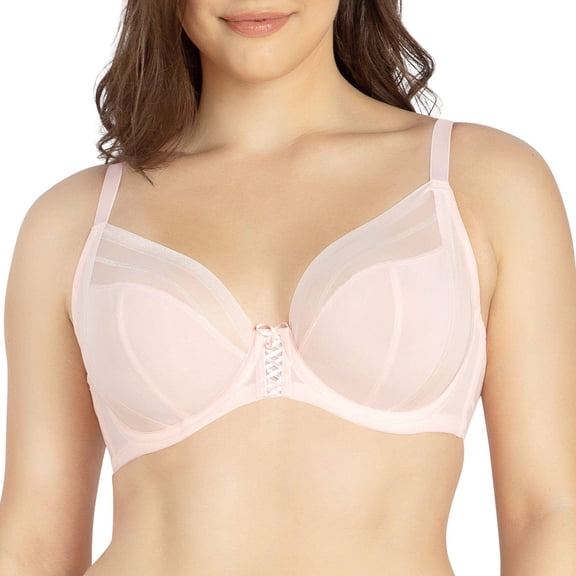 Parfait Shea Full Bust Unlined Plunge Bra, Petal Pink, 34K