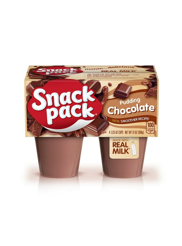 Snack Pack Chocolate Pudding, 4 Count Pudding Cups
