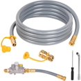 thumbnail image 1 of 98523 Natural Gas Conversion Kit for Mounment Grill, 12 FT 1/2 Inch NG Hose & Regulator, Propane to Natural Gas Conversion, 1 of 8