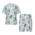 thumbnail image 1 of Balery Winter Wonderland Light Blue Conjunto de Pijama Infantil de Manga Corta con Estampado – Ropa de Dormir de Algodón Suave-X-Large, 1 of 6