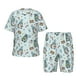 thumbnail image 1 of Balery Winter Wonderland Light Blue Conjunto de Pijama Infantil de Manga Corta con Estampado – Ropa de Dormir de Algodón Suave-X-Large, 1 of 6