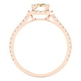 thumbnail image 4 of Clara Pucci 14K Rose Gold 1.86ct Morganite Solitaire with Accents Ring, 4 of 8