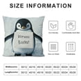 thumbnail image 5 of Patifu   Funny Penguin Love Decorative Throw Pillow Case,  Penguin Decor Home Decor Cushion Cover, Penguin Love Gifts, Gift Son, Daughter, Sister   12x12in, 5 of 5