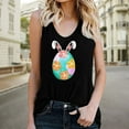 thumbnail image 2 of Pompotops Femmes Pull Impression Sans Manches Gilet de Couleur Unie Tops, 2 of 4