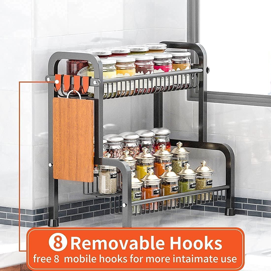 Spice Rack Countertop Spice Rack Organizer 2 Tier Kitchen Spice Rack
