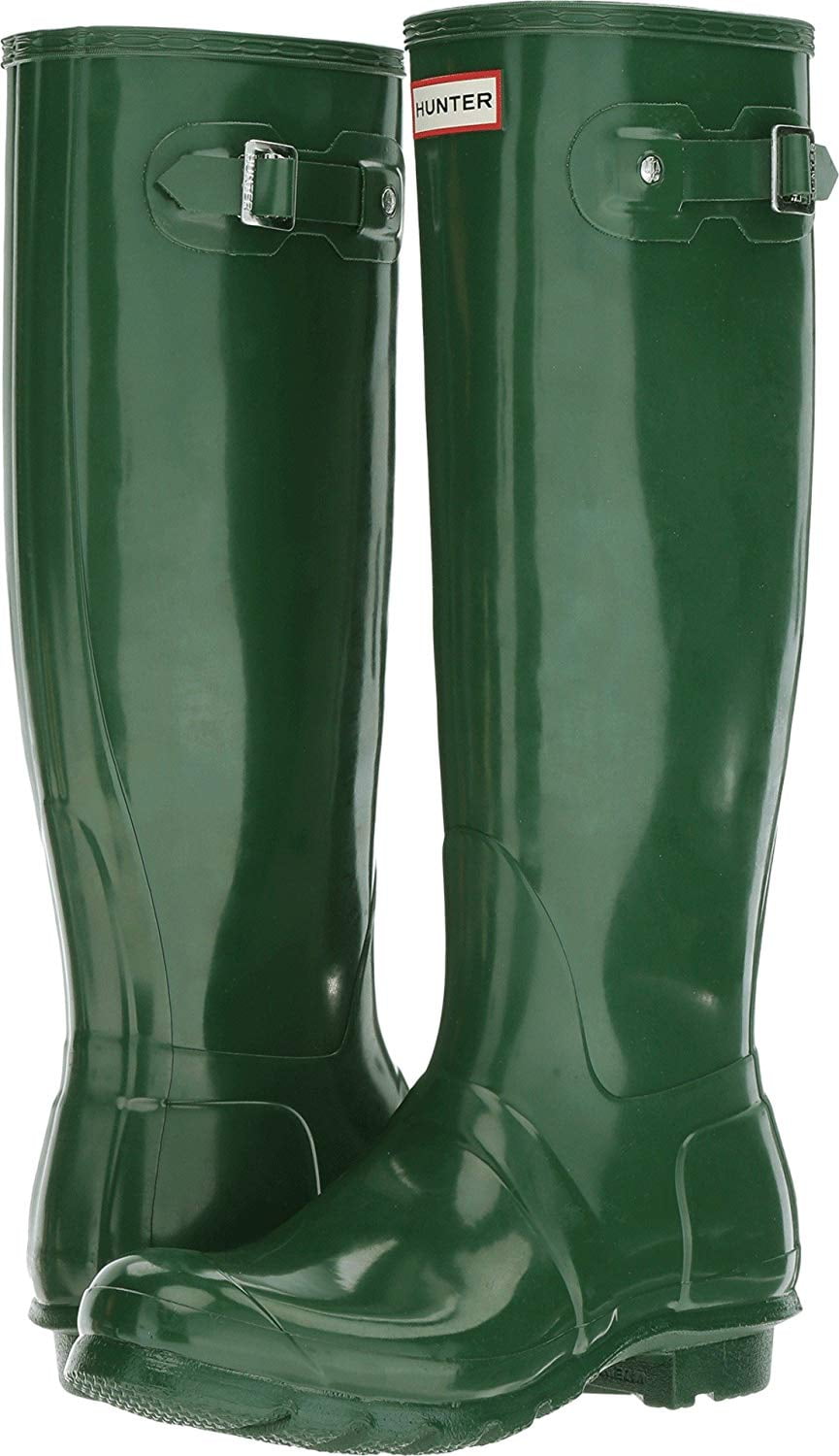 hunter boots tall green