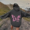 thumbnail image 4 of YEJIMAN Sweatshirt for Women Breast Cancer Awareness Ribbon Hoodies Oversize Fleece Soft Long SLeeve Pullover Top Camo Hoodie, 4 of 5