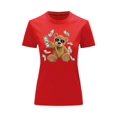 thumbnail image 1 of Playera Blusa de Oso Millonario con Dólares Dinero Ropa De Mujer Color Rojo Talla Mediana Marca Emil SaEs, 1 of 4