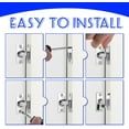 thumbnail image 4 of Highcool 90 Degree Lock for Barns, Compact Steel Sliding Screen and Swing Door Security Flip Pocket Door Lock for Wooden Fences and Garden Doors, 4 of 7
