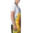 thumbnail image 3 of Naloa Sky Golden Sunflower Field Apron Kitchen Aprons with Pockets for Women Men Chef, 3 of 8