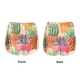 thumbnail image 5 of Xecao's Succulent And Cactus for a double-layer running short for women, perfect for gym, tennis, and more, featuring a convenient pocket., 5 of 9
