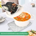 thumbnail image 3 of Yayeee Pot Holders Kitchen Heat Resistant with Pockets 7"x9.8" Cotton Oven Cooking Hot Pads, Autumn Ghost Pattern, 3 of 7