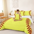 thumbnail image 3 of Erosebridal Baseball Softball Bedding Comforter Set for Kids, Sport Game Queen Bedding Sets, 7-Piece, 3 of 6