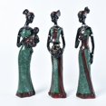 thumbnail image 1 of Paquete de 3 figuras de estatuas africanas, 7.5 pulgadas, escultura de mujer africana, niña, poliresina, figura de dama tribal exótica, estatua, colección de decoración, estatua, casa, arte coleccionable, regalo vintage oso de fresa Electrónica, 1 of 5