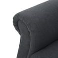 thumbnail image 6 of EUROCO Accent Chair, Fabric Single Seat Arm Chair with Rolled Arms, Tufted Backrest and Wooden Legs, Modern Side Chairs for Living Room, Bedroom, Office, Cafe, Dark Gray, 6 of 8