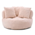 thumbnail image 6 of Leumius Lazy Sofa,Corduroy Fabric Oversized Bean Bag Sofa with High Back,Lounge Floor Sofa for Gaming,Reading Living Room Bedroom Office,Pink, 6 of 8