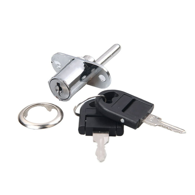 tredstone Rotary Lock Cylinder For Filing Cabinets Wear-Resistant Zinc Alloy Filing Cabinet Lock Linkage Lock Silver 16MM