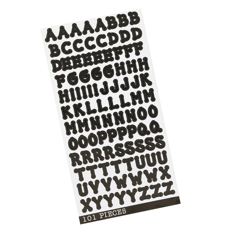 AIERSA 520Pcs 10 Sheets Letter Stickers, Large Black Stick on Vinyl  Letters, Alphabet Decals for Scrapbooking, Water Bottles, Mailbox, Kitchen  Jars