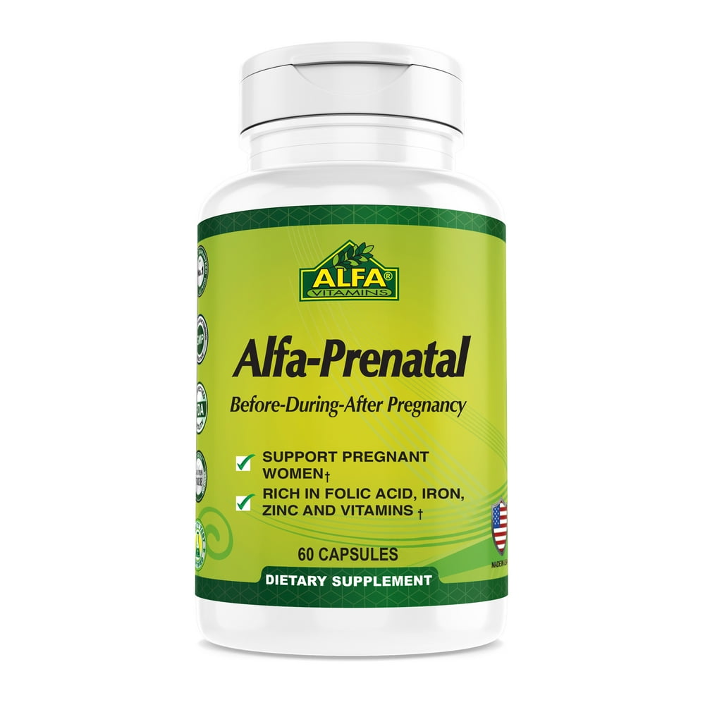 AlfaPrenatal Tablets Pregnancy Vitamins and Minerals Contains high