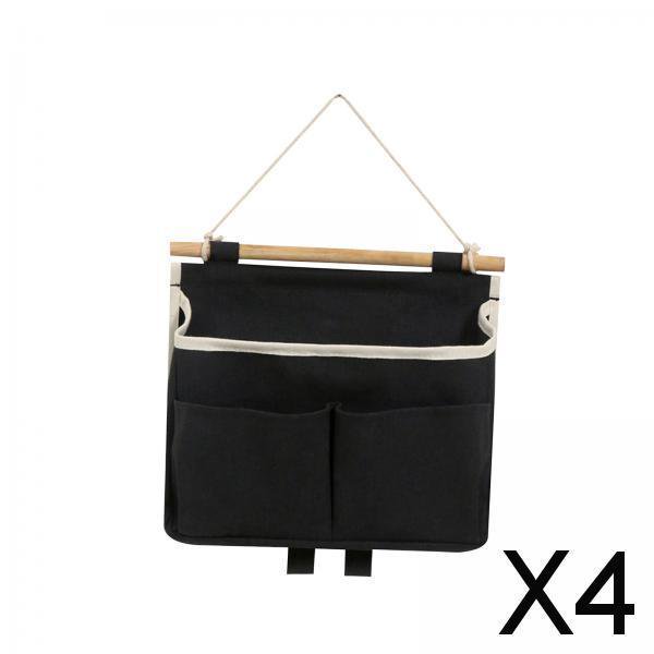 Bolsa de almacenamiento Soledad 4 piezas colgante 3 bolsillos para accesorios pequeños armario cocina 25 cm x 6 cm x 23 cm