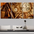 thumbnail image 3 of wall26 - 3 Piece Canvas Wall Art - Vintage Grunge Still Life. Vintage Items on Ancient Map in 1565. - Modern Home Art Stretched and Framed Ready to Hang - 24"x36"x3 Panels, 3 of 5