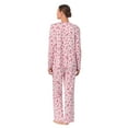 thumbnail image 4 of Aria Brushed Jersey Knit Long Sleeve Split Neck Pajama Set with Pockets, Sizes XS-5X, 4 of 6