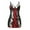 Red, variant on FRSASU Pajamas set for woman ,Women Contrast Suspender Lace Cut Out Pajama Dress with Underwear Set