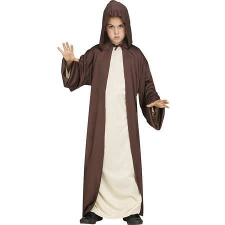Hooded Robe Childs Jedi Sith Priest Monk Cloak Halloween Costume