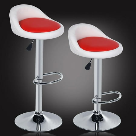 New 2pcs Synthetic Leather Adjustable Rotating Height Bar Stool Chair 4 Colors