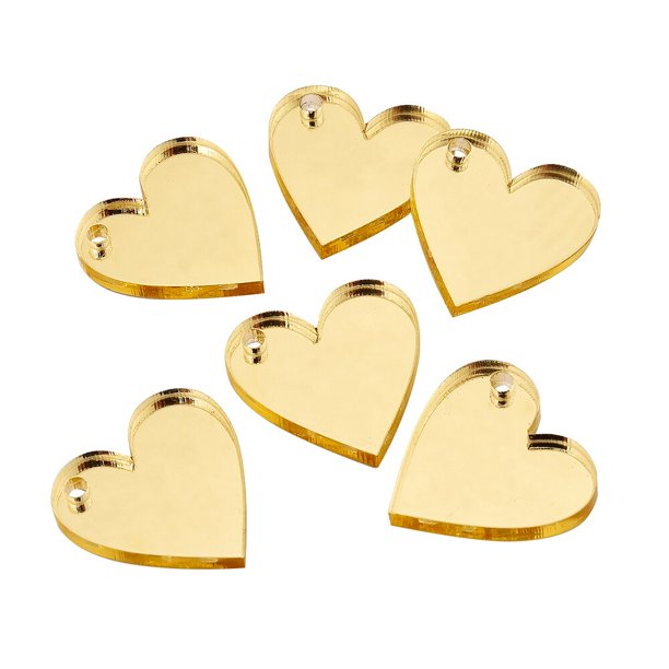 Etiqueta personalizada con grabado de espejo, decoración de acrílico con agujero para boda, corazón de amor, nombre de fiesta, bautismo de bebé, regalo personalizado, 20/50/100 piezas