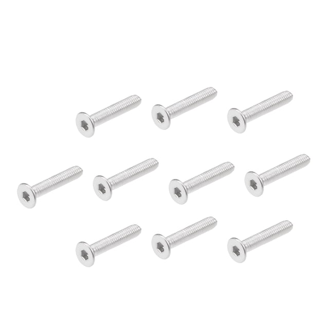 Unique Bargains M3x16mm Vis de Machine à Tête Plate Hexagonale Intérieure 304 Acier Inoxydable Boulons 80 Pcs