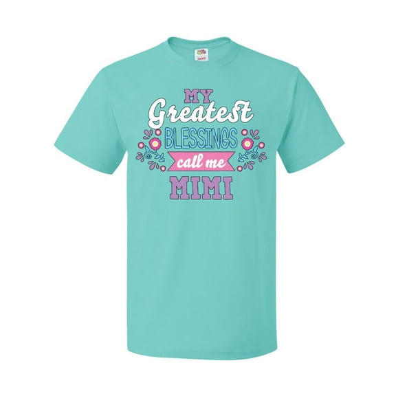 Inktastic My Greatest Blessings Call Me Mimi with Flowers T-Shirt