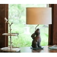 thumbnail image 5 of 18" Parchment Biege Throwback Oval Linen Lampshade, 5 of 6