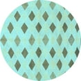 thumbnail image 1 of Ahgly Company Indoor Round Solid Light Blue Modern Area Rugs, 8' Round, 1 of 4