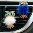 thumbnail image 4 of Walbest Car Diffuser Vent Clip, 1 Pack Owl Cute Car Air Freshener,Bling Crystal Car Air Vent Clip Charms Car fresheners for Women, Pink, 4 of 7