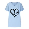 thumbnail image 4 of Womens T Shirts Graphic Tees Funny Basic Fitted Cropped Tees Fashion Summer Tops for Women Over 50 Button Down Shirts Green, 4 of 4