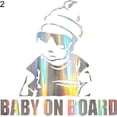 thumbnail image 2 of Walbest Car Atuo Body Window Colorful Laser Baby Reflective Sticker Warning Sign Decor Universal, 2 of 7