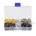 thumbnail image 1 of Lot de 140 œillets en laiton de 8 mm pour vêtements et accessoires artisanaux, 1 of 4