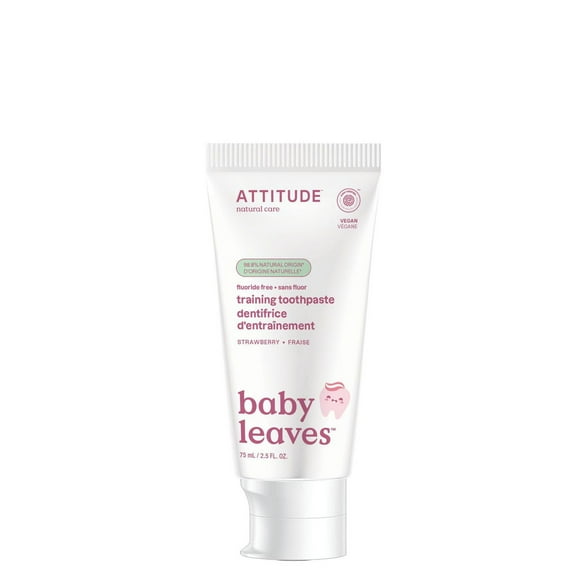 ATTITUDE baby leaves, Training Toothpaste, Fluoride Free, Strawberry