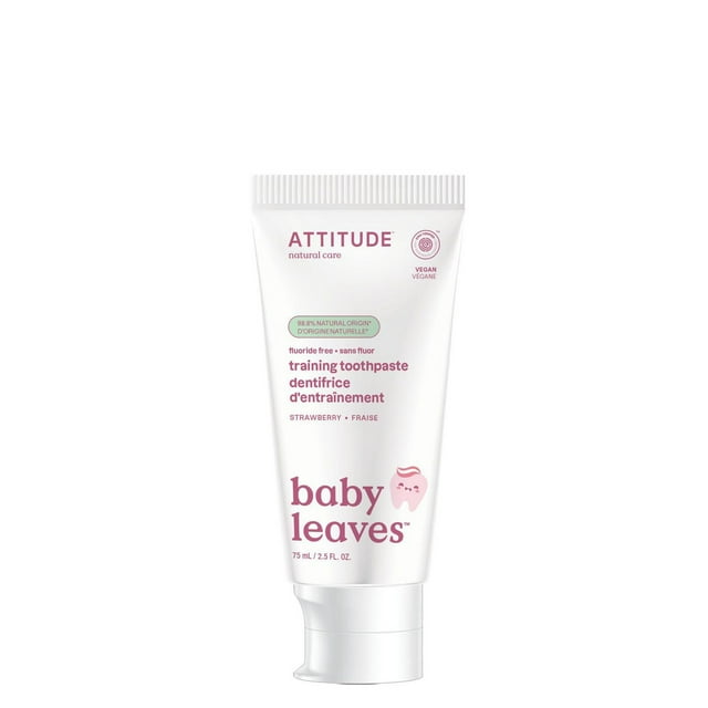 ATTITUDE baby leaves, Training Toothpaste, Fluoride Free, Strawberry
