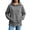 Gray, variant on Women's Raglan Hooded Sweatshirt Oversized Long Sleeve Pullover with Side Slits & Pockets Fall Casual Tops Brown XXL