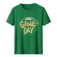 thumbnail image 5 of Gamivast Men's Athletic Shirts & Tees Game Day Gold Glitter Football Crew Neck Short Sleeve Workout Shirts T Shirts Shiny Graphic Print Gym Sportswear, 5 of 5