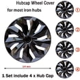 thumbnail image 2 of Premium 14 in. Wheel Covers ABS Black, 4 Pack, 2 of 10