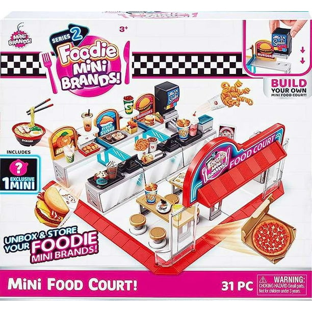 5 Surprise Foodie Series 2 Mini Food Court! Playset (Unbox & Store Your Foodie Mini Brands